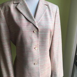 Kasper & Company Raw Silk pastel jacket